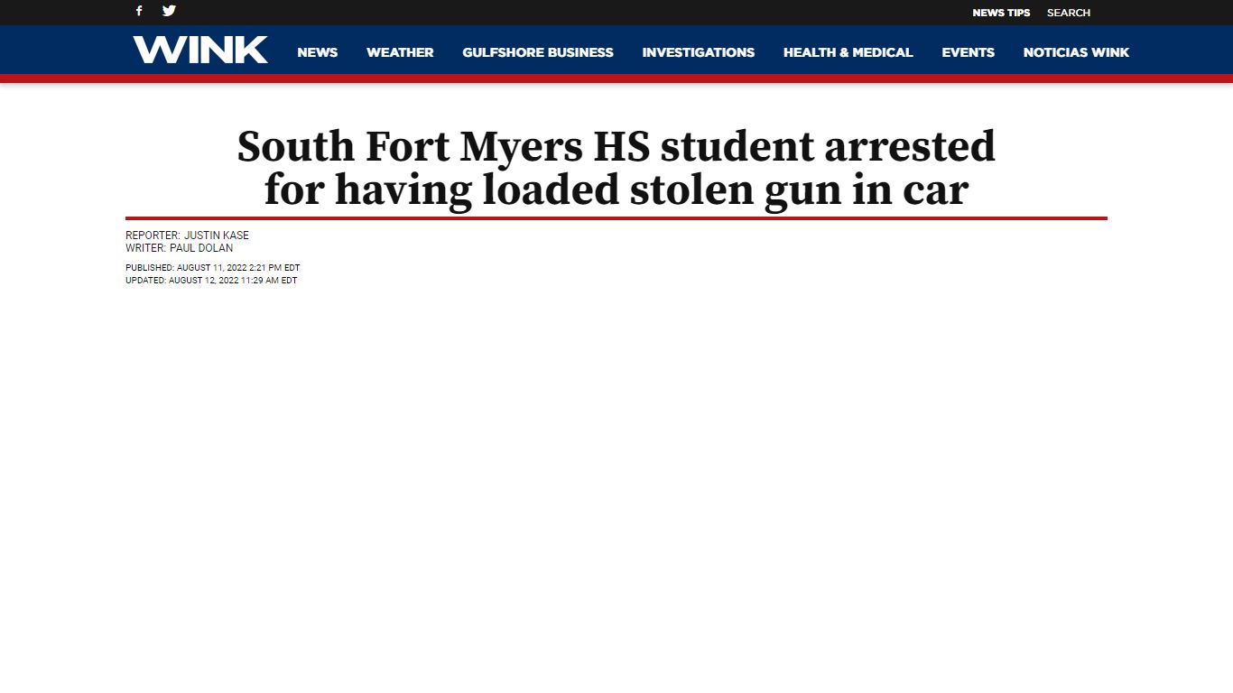 South Fort Myers High School student arrested for having gun in car ...